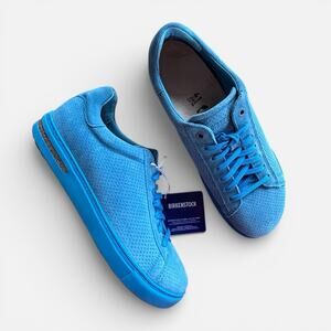 Birkenstock Bend Low Shoes Womens 10 EU 41 Blue Suede Lace Up Sneakers Comfort